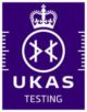 UKAS Accreditation Symbol - white on purple - Testing